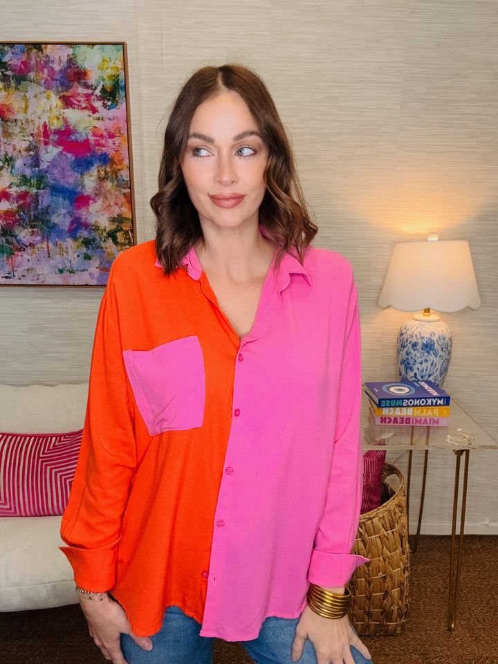 The Theo Top in Pink