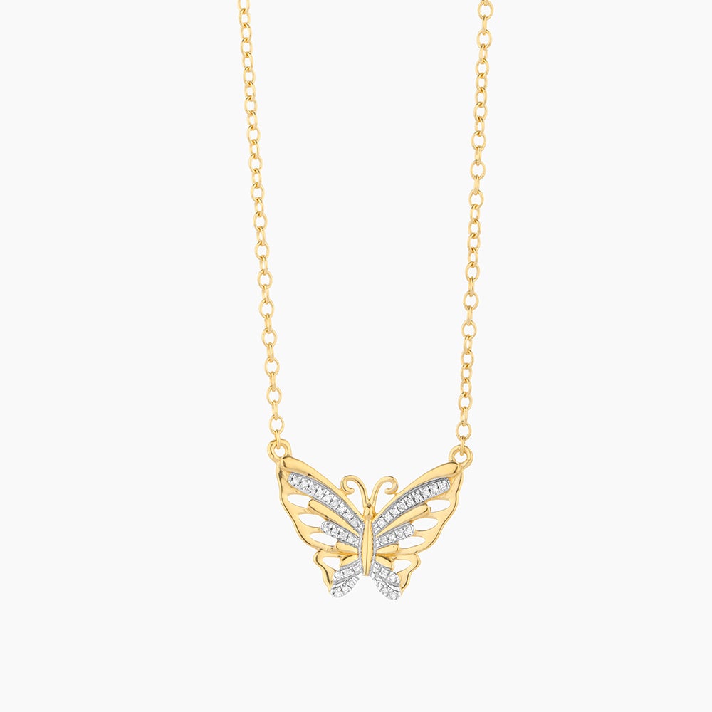 ES Beautiful Butterfly Pendant Necklace