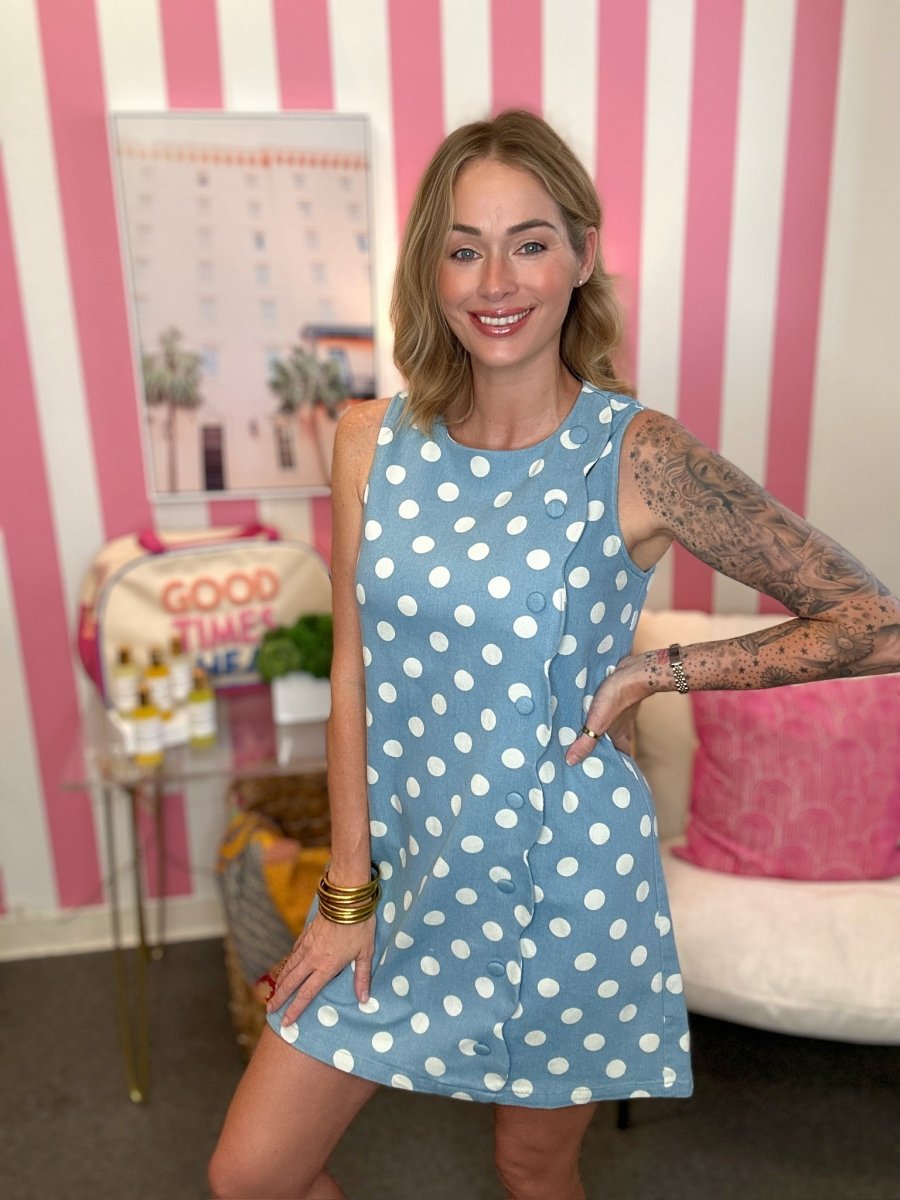 The Denim Dot Tank Dress
