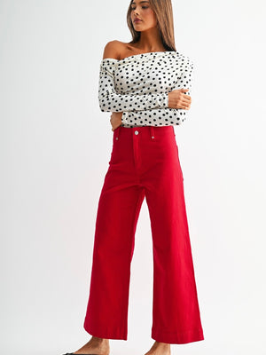 The Mica Red Jeans