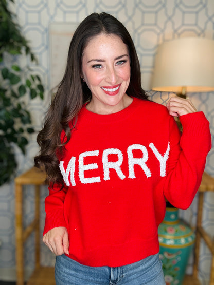 The Merry Patch Sweater- 2 colors