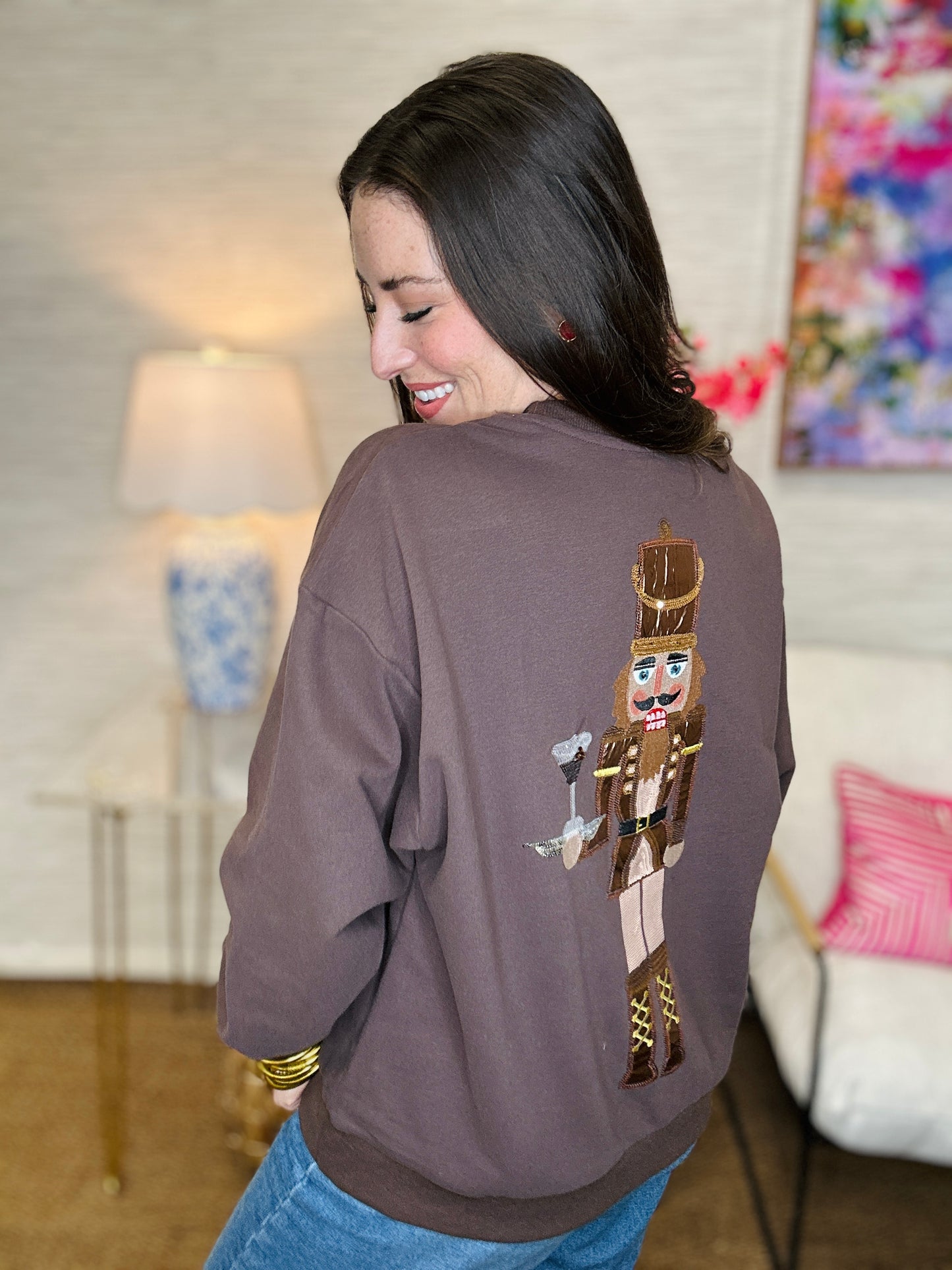 QOS Martini Nutcracker Sweatshirt