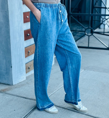 The Drawstring Denim Pants