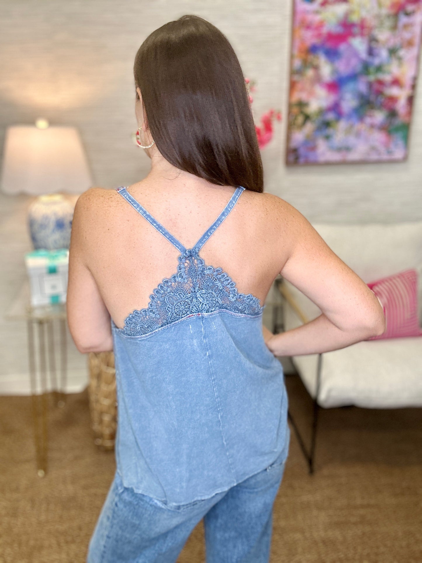 The Lace Inset Tank in 3 Colors