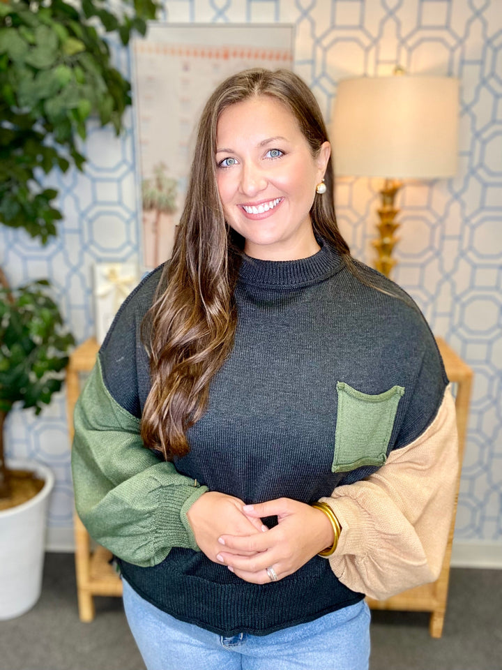The Peppy Block Sweater-2 Colors