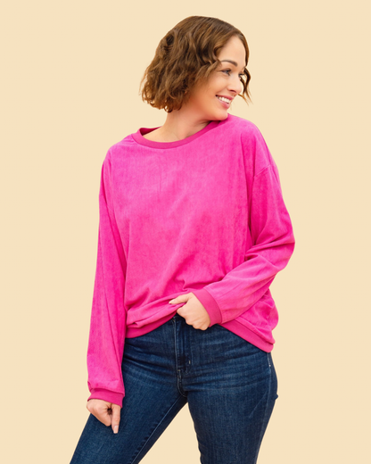 The Beck Corded Velvet Pullover-7 Colors-AS