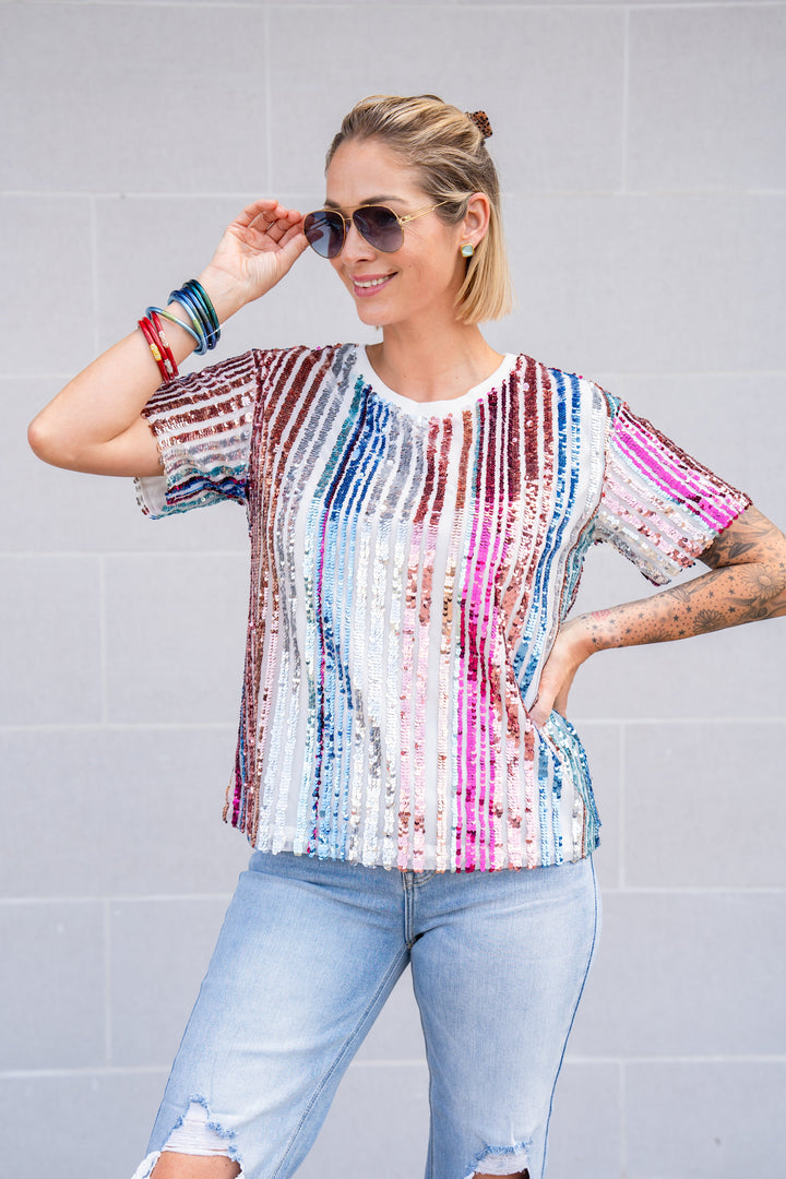 The Multi Sequin Top