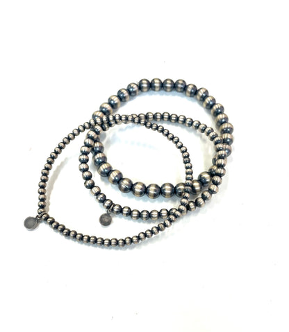 Sterling Pearl Stackers-3 Sizes