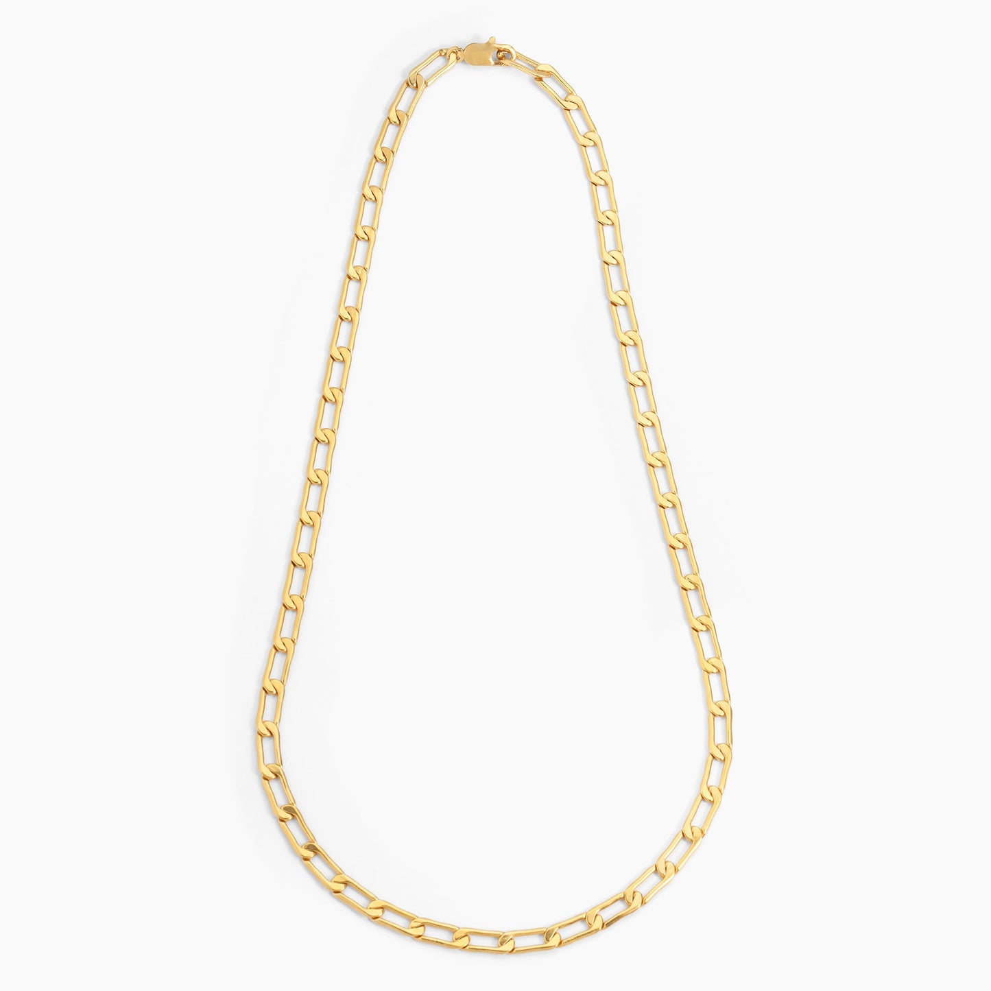 ES Flat Curb-Link Charm Necklace