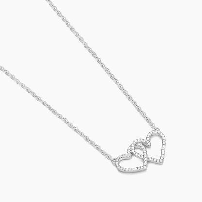 ES Two Hearts Pendant Necklace