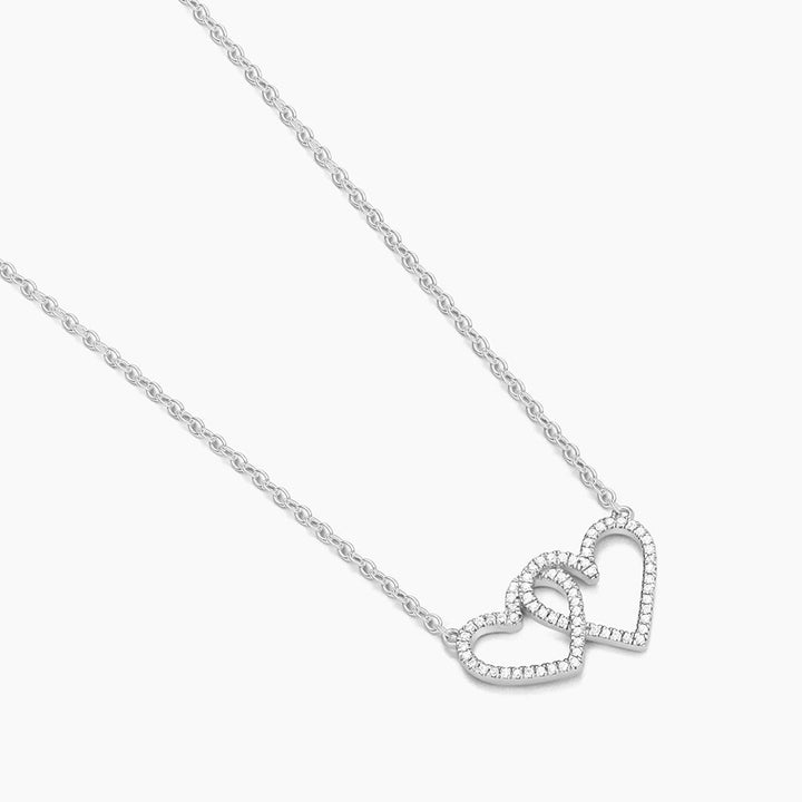 ES Two Hearts Pendant Necklace