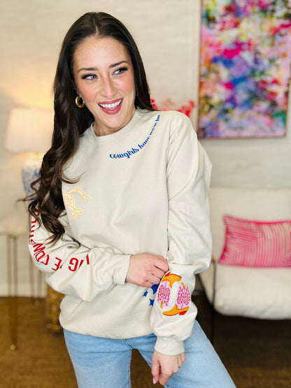 The Cowgirls Patchwork Sweatshirt