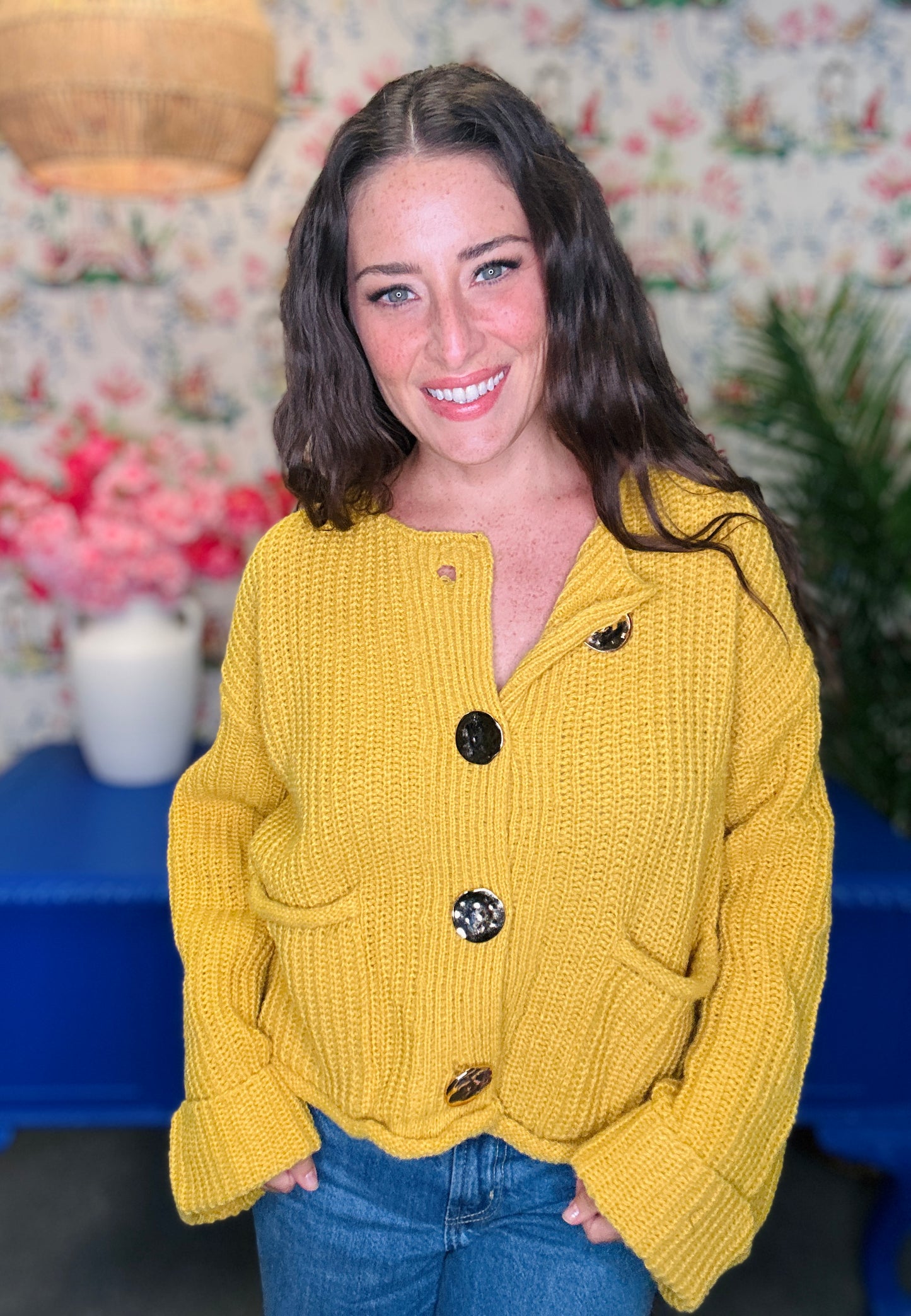 The Big Button Cardigan- 2 Colors