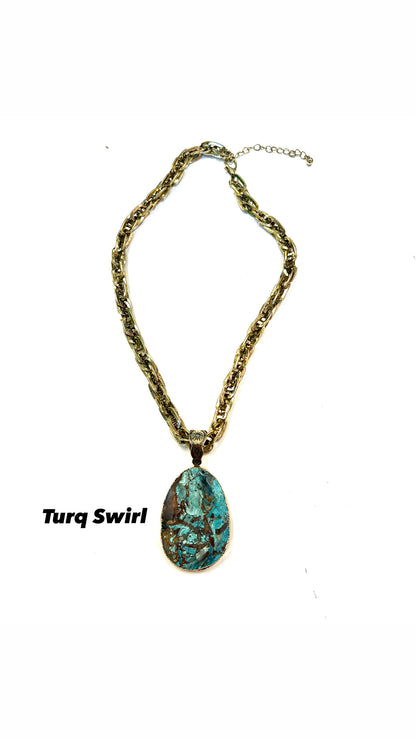 The Reece Stone Necklace- 8 Colors