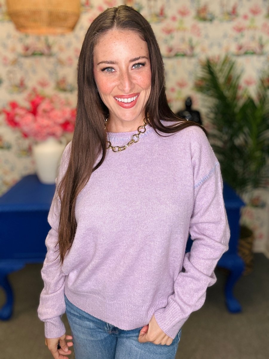 The Double Stitch Sweater- 2 Colors