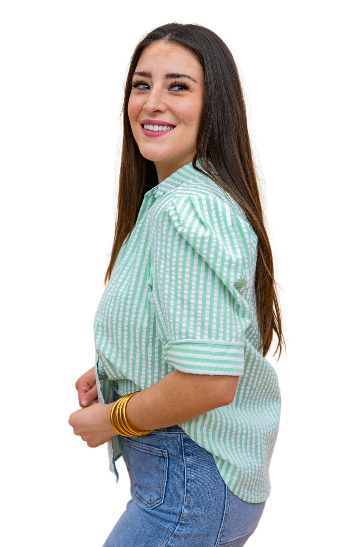 The Green Apple Seer Carson Top-AS