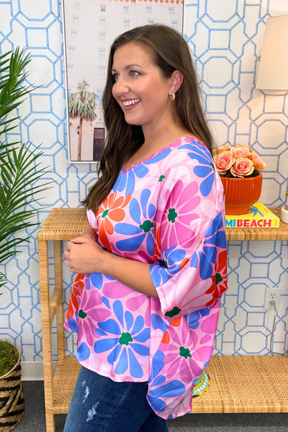 The Sweet Petals Poncho Top-AS