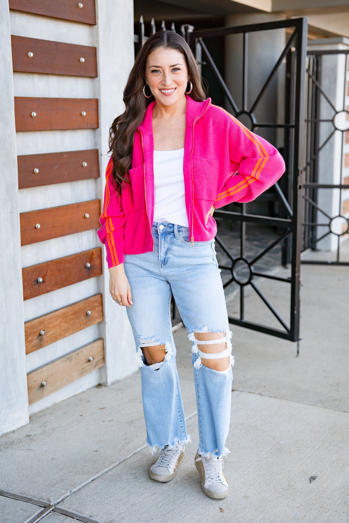 The Lincoln Sweater in Pink