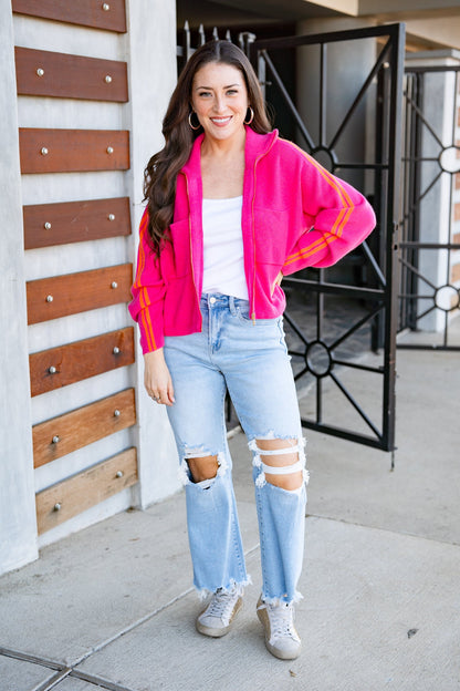 The Lincoln Sweater in Pink
