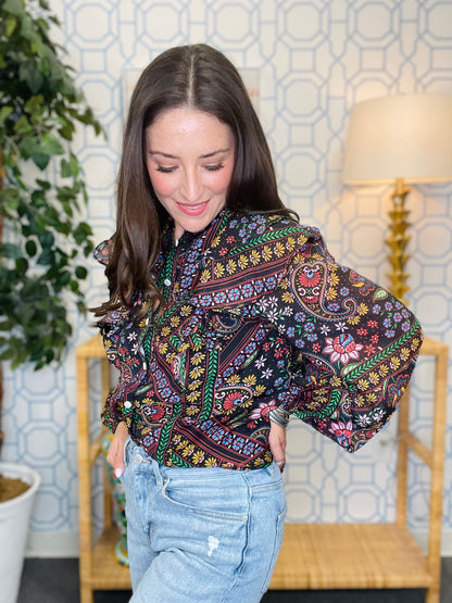 The Black Ruffle Blouse