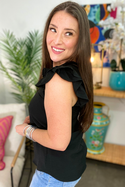 The STEAL Cherry Ruffle Top - 8 Colors