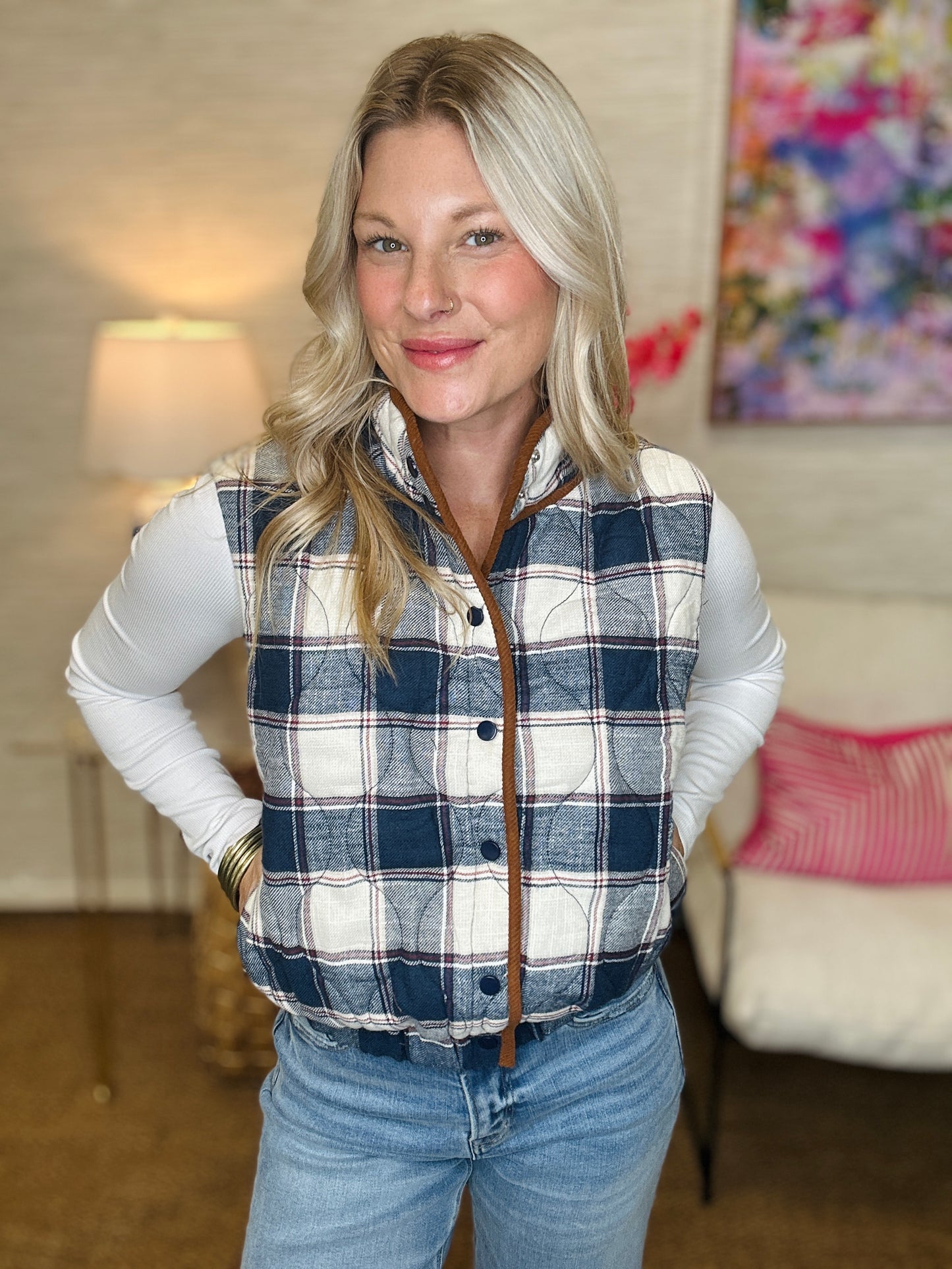 The Plaid Puffer Vest