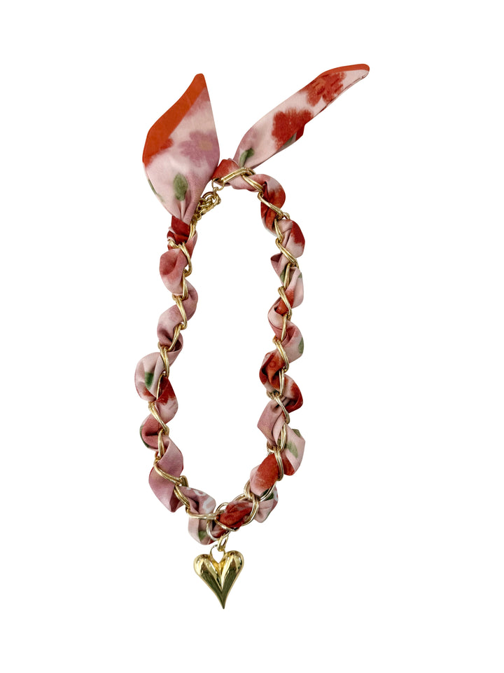 The Dora Chain Woven Scarf Necklace