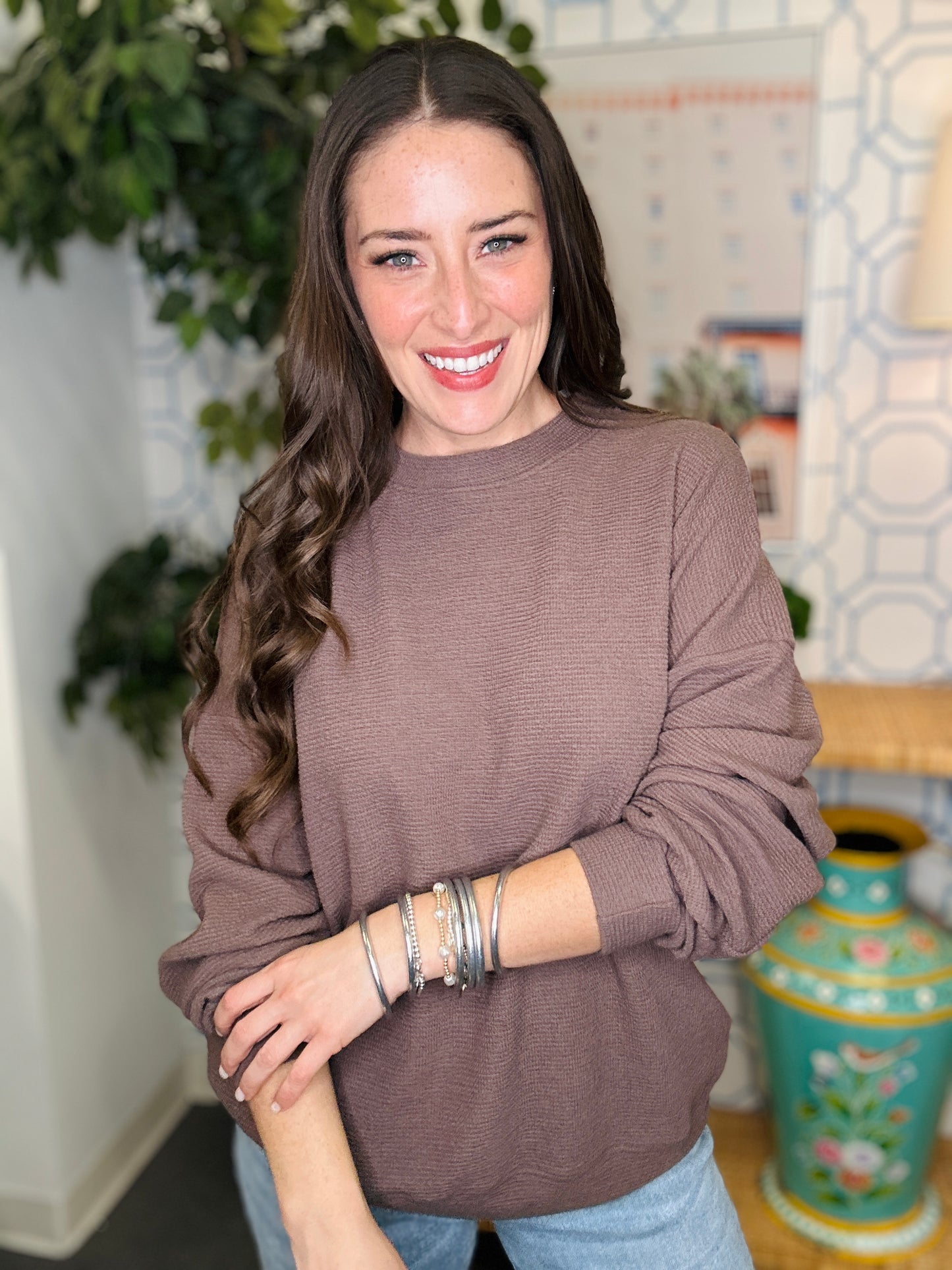 The Honey Knit Solid Long Sleeve