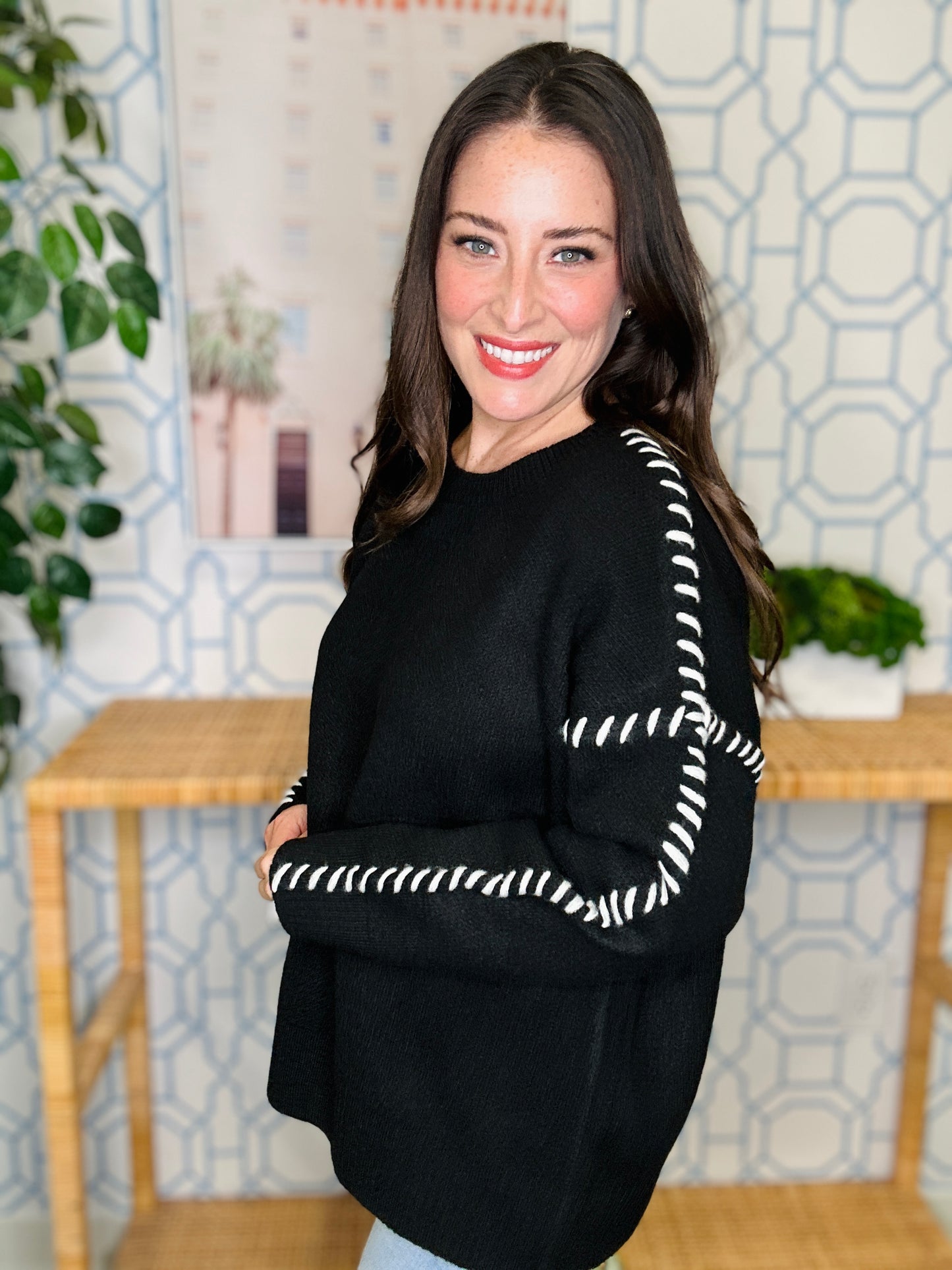 The Sew Stitched Sweater- AS