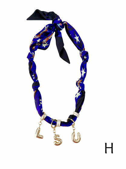 The Game Day Bubble Scarf Necklaces