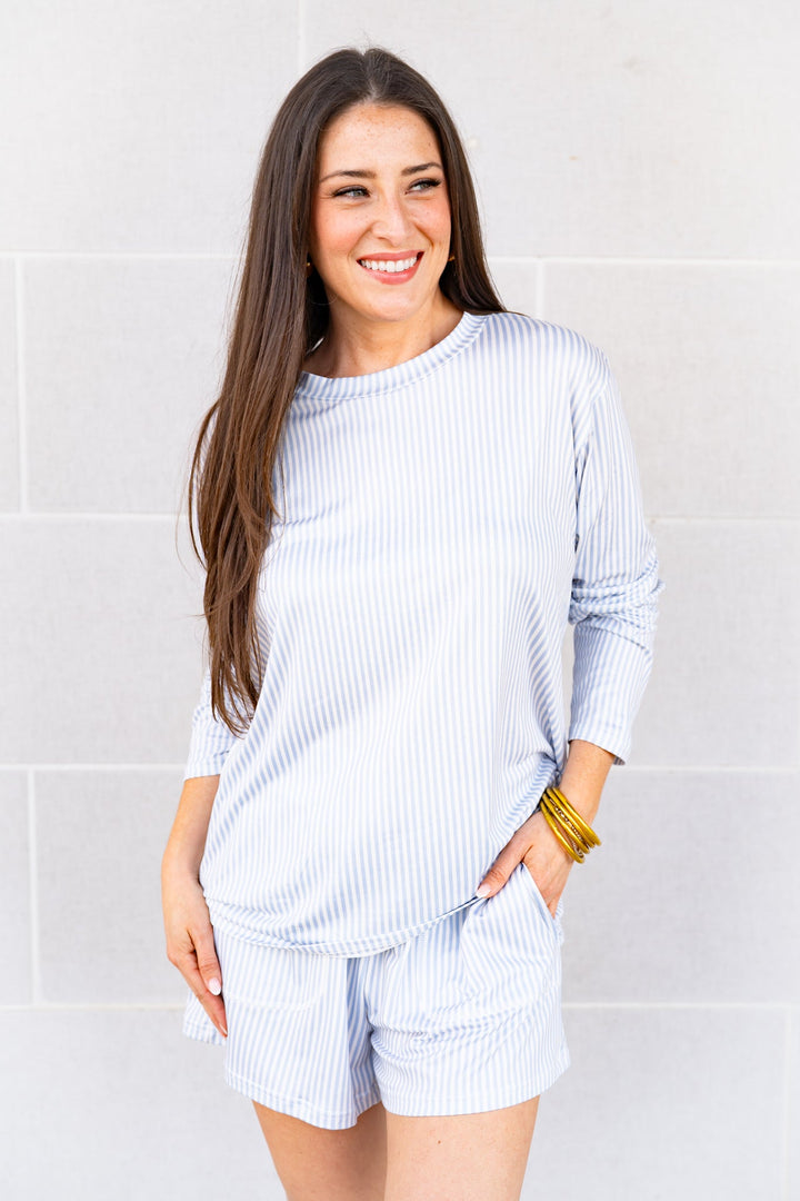 The Buckley Katherine Set in Chambray Stripe