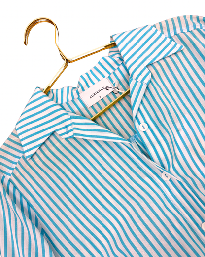 The Aqua Stripe Marley Top-AS