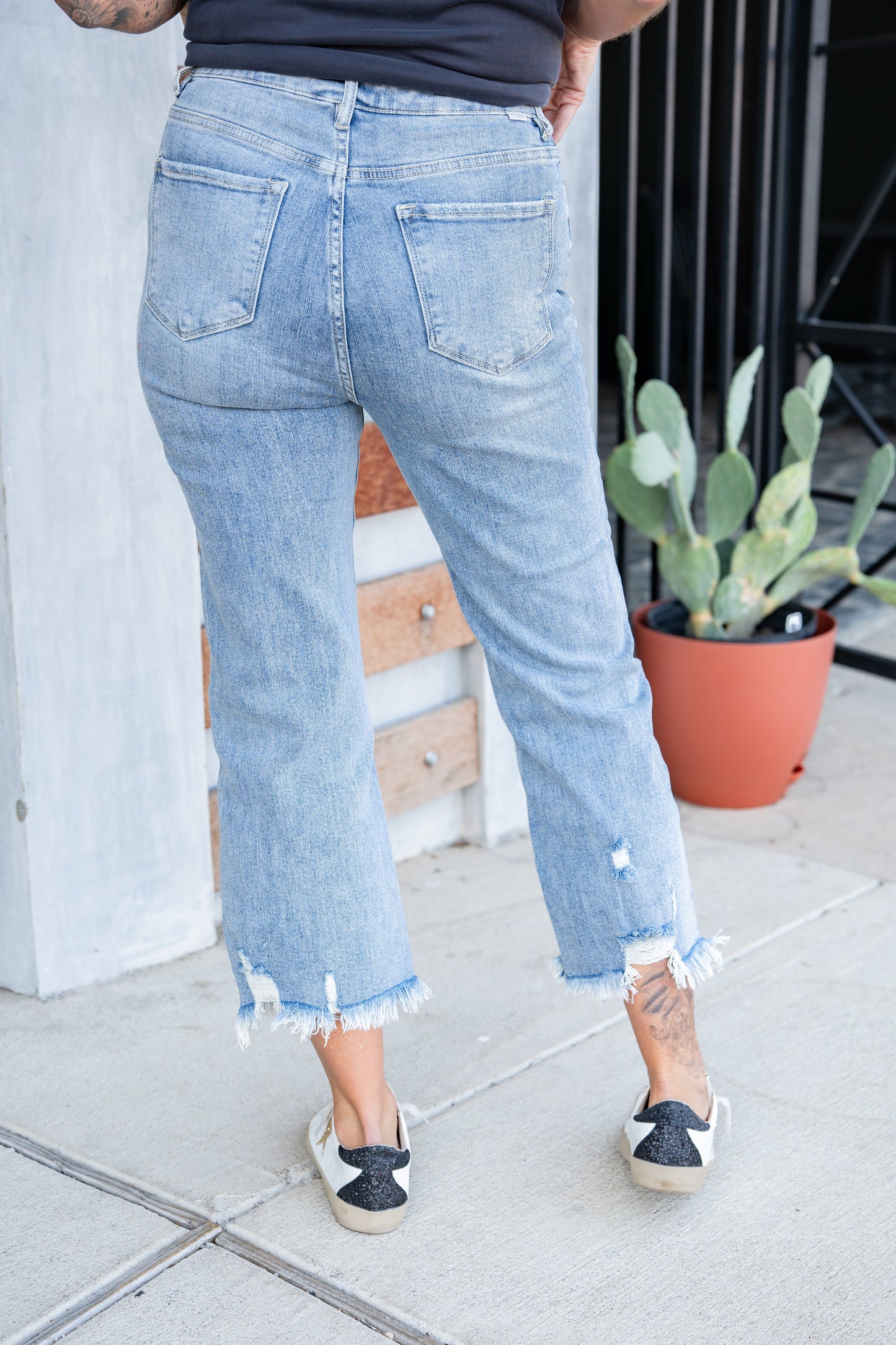 Risen Crop Non-Distressed Jeans