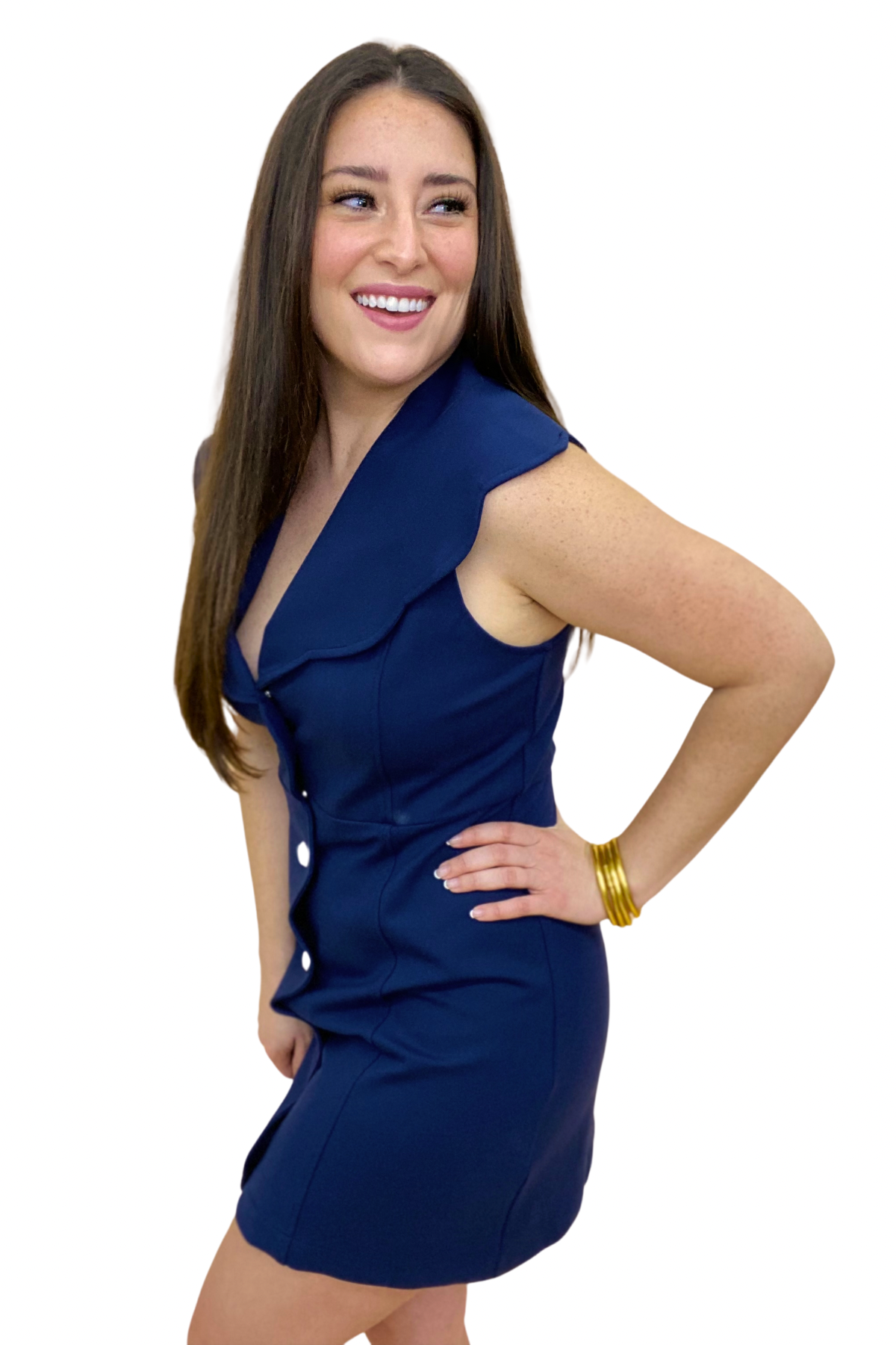 The Ritz Brunch Dress in Navy