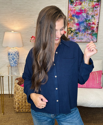 The relaxed linen Top