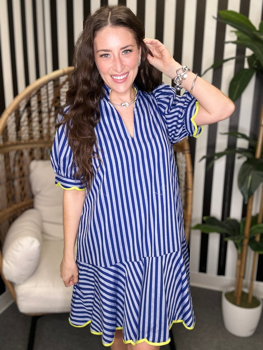 The Drops Dress in Navy