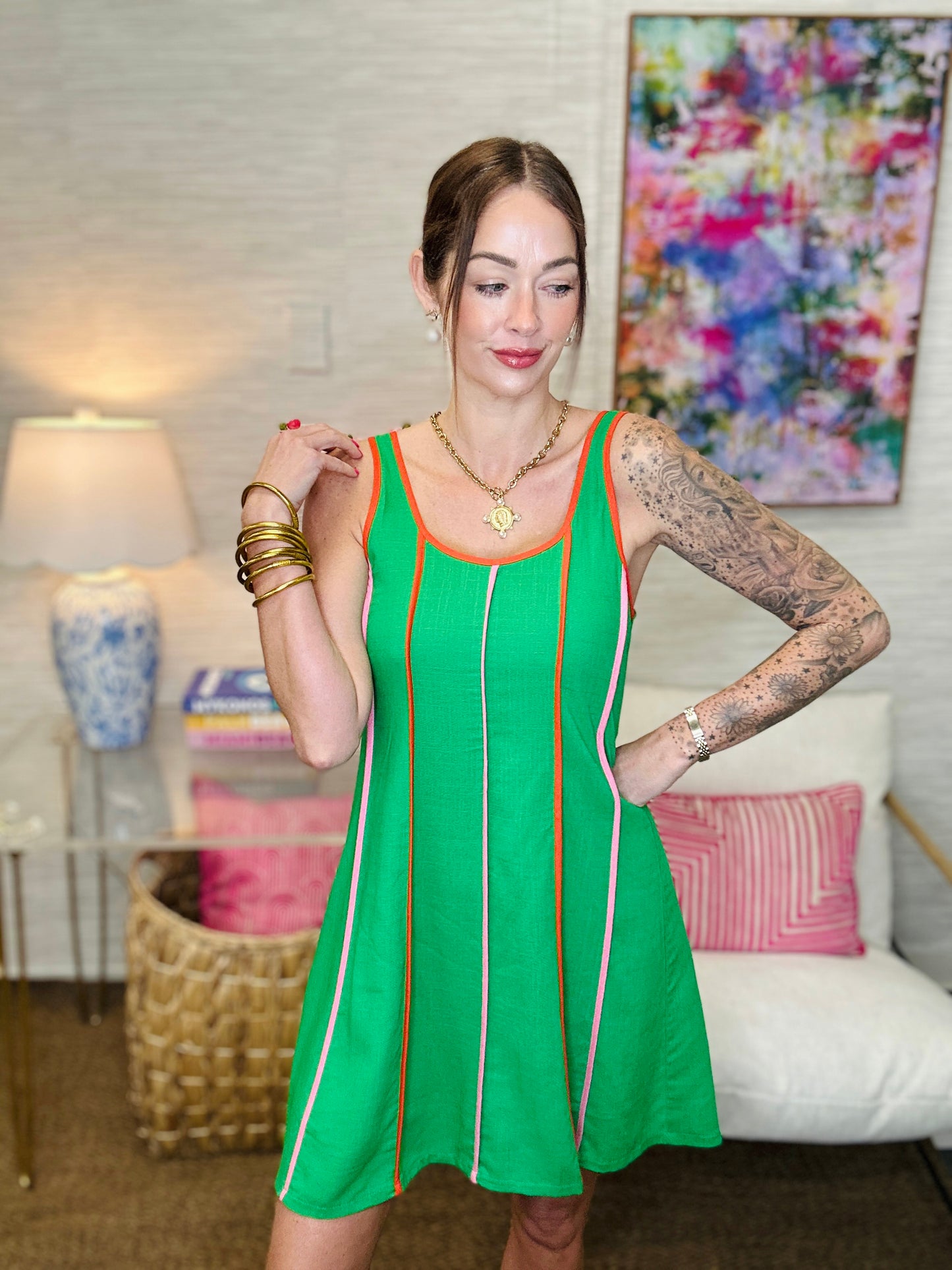 The Green THML Grant Dress