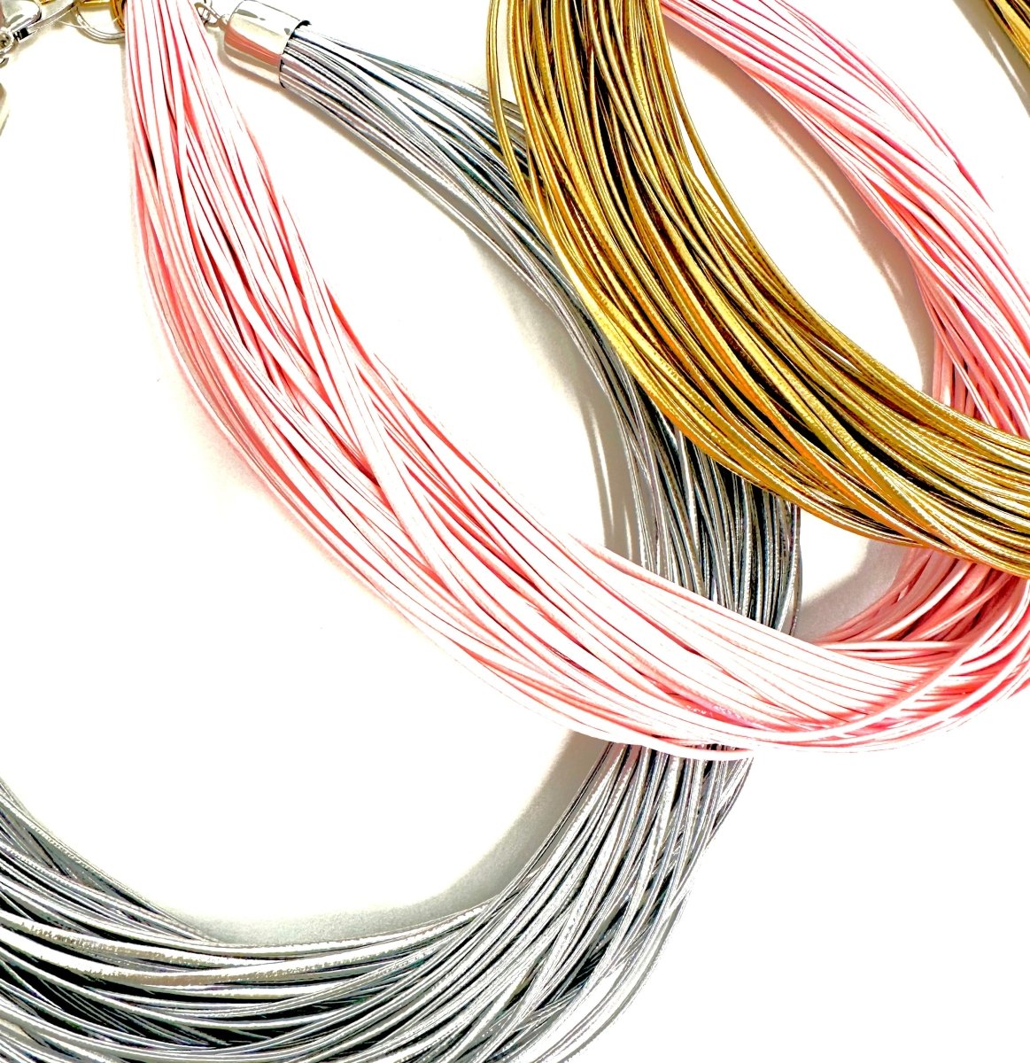 The Leathered Strand Necklace- 3 Colors