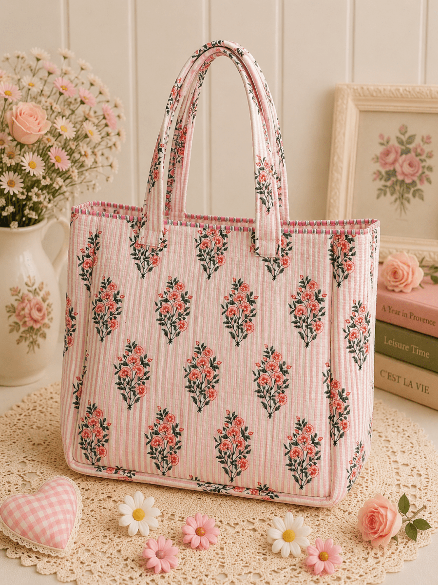 The POL Jumbo Tote in Pink Stripe