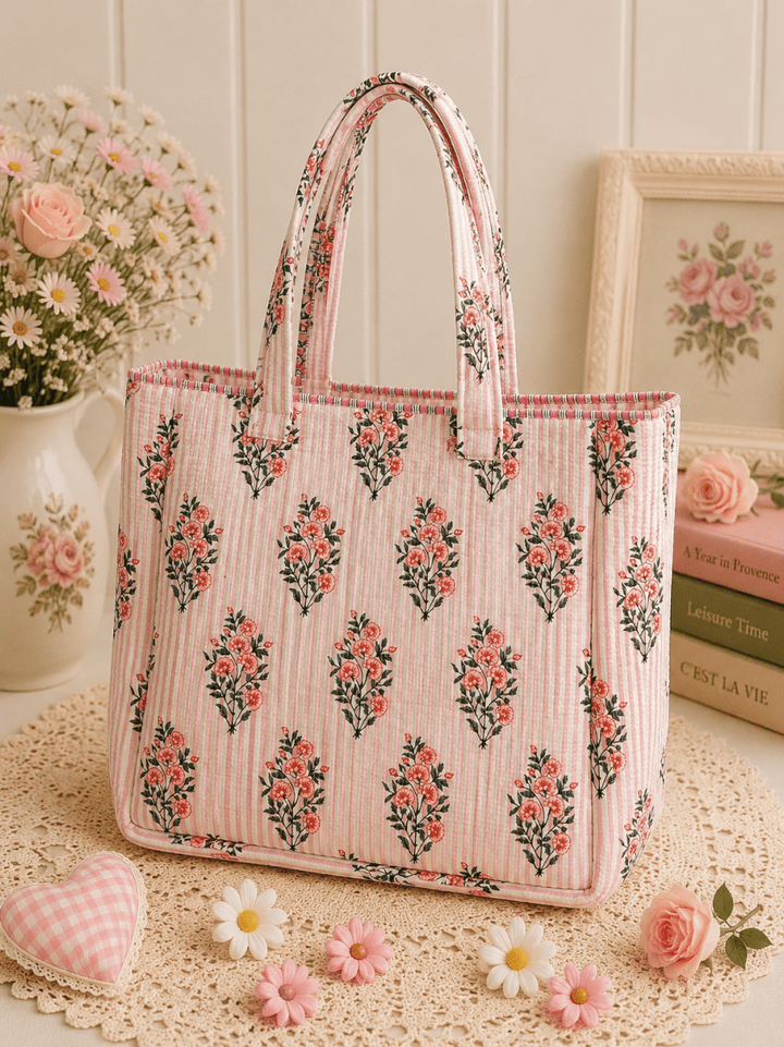The POL Jumbo Tote in Pink Stripe