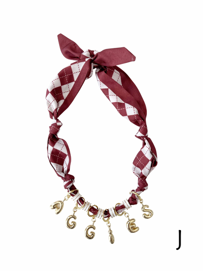 The Game Day Bubble Scarf Necklaces