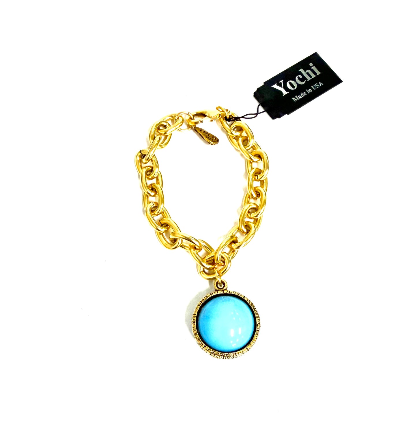 Yochi Statement Stone Chain Bracelet
