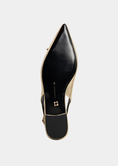 The Amy Slingback Flats in Gold