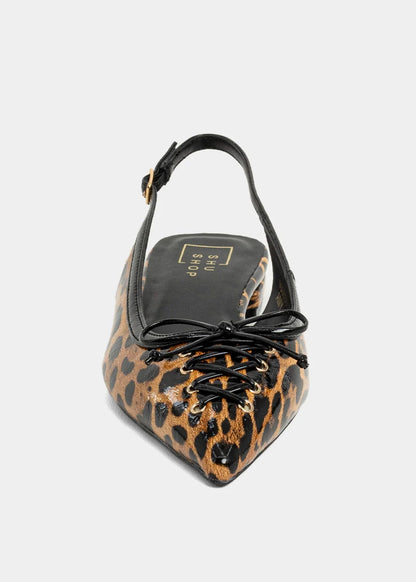 The Amy Slingback Flats in Leo