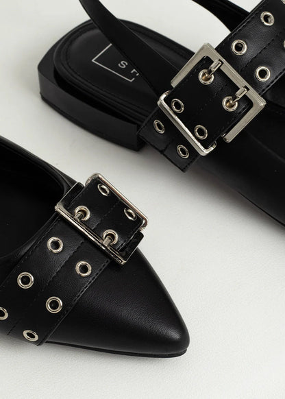 The Angela Flats in Black