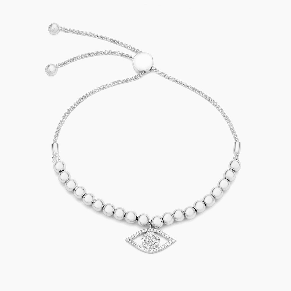 ES Evil Eye Beaded Bolo Bracelet