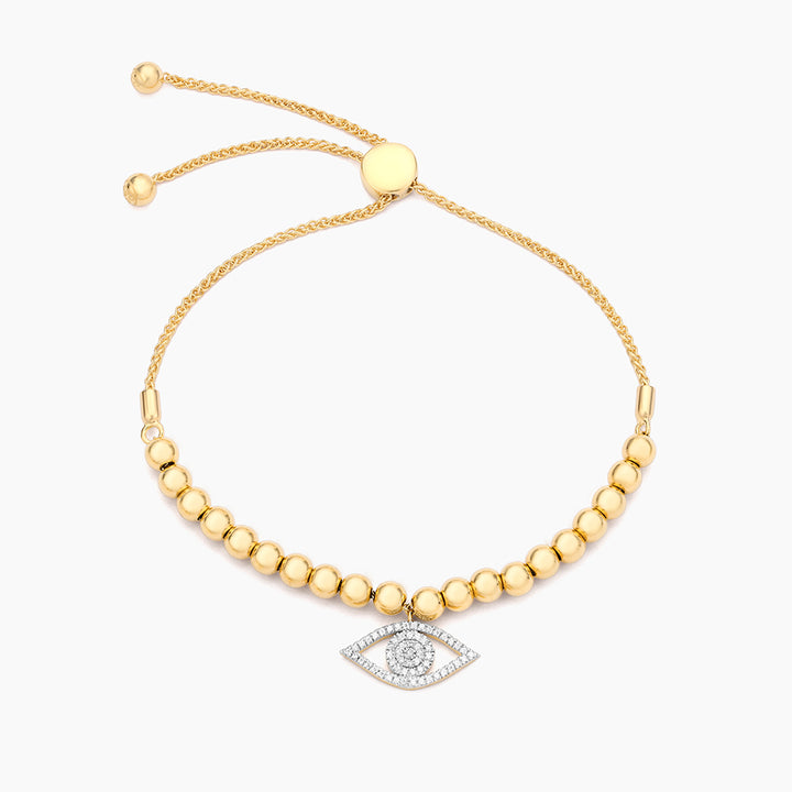 ES Evil Eye Beaded Bolo Bracelet