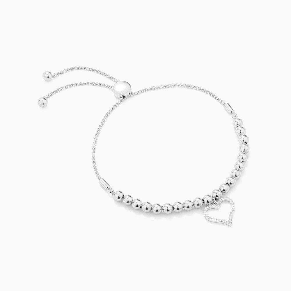 ES Heart Bolo Bracelet