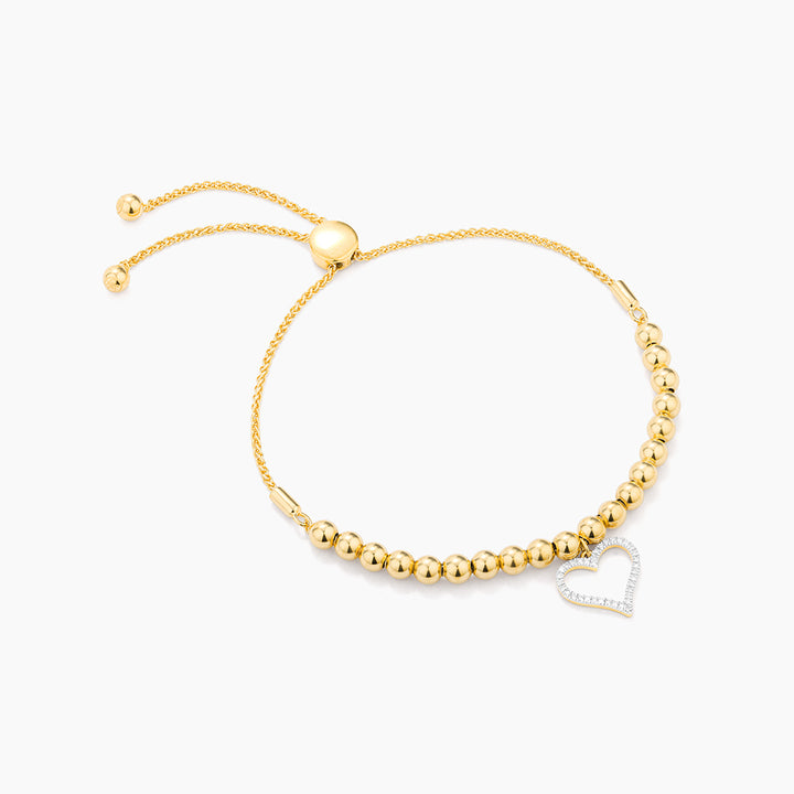ES Heart Bolo Bracelet