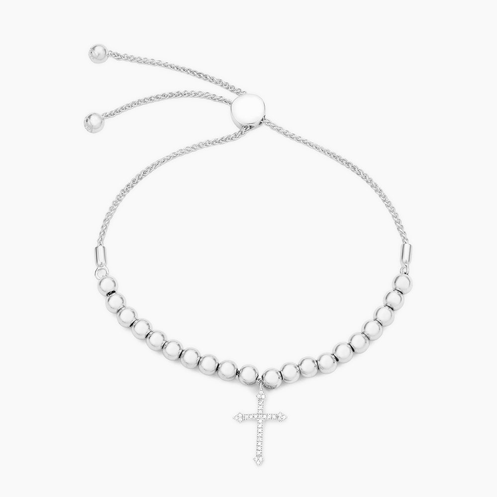 ES Cross Beaded Bolo Bracelet